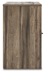 Elbrim Brown Queen Panel Bed, Dresser, Mirror and Nightstand from Ashley Furniture - Luna Furniture