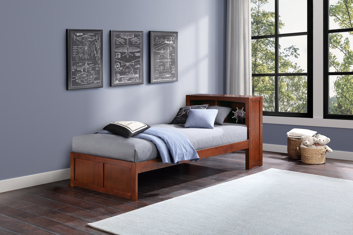 Rowe Dark Cherry Twin Bookcase Bed from Homelegance - Luna Furniture