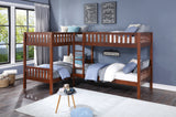 Rowe Dark Cherry Twin Corner Bunk Bed from Homelegance - Luna Furniture