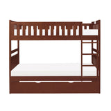 Rowe Dark Cherry Twin/Twin Bunk Bed from Homelegance - Luna Furniture