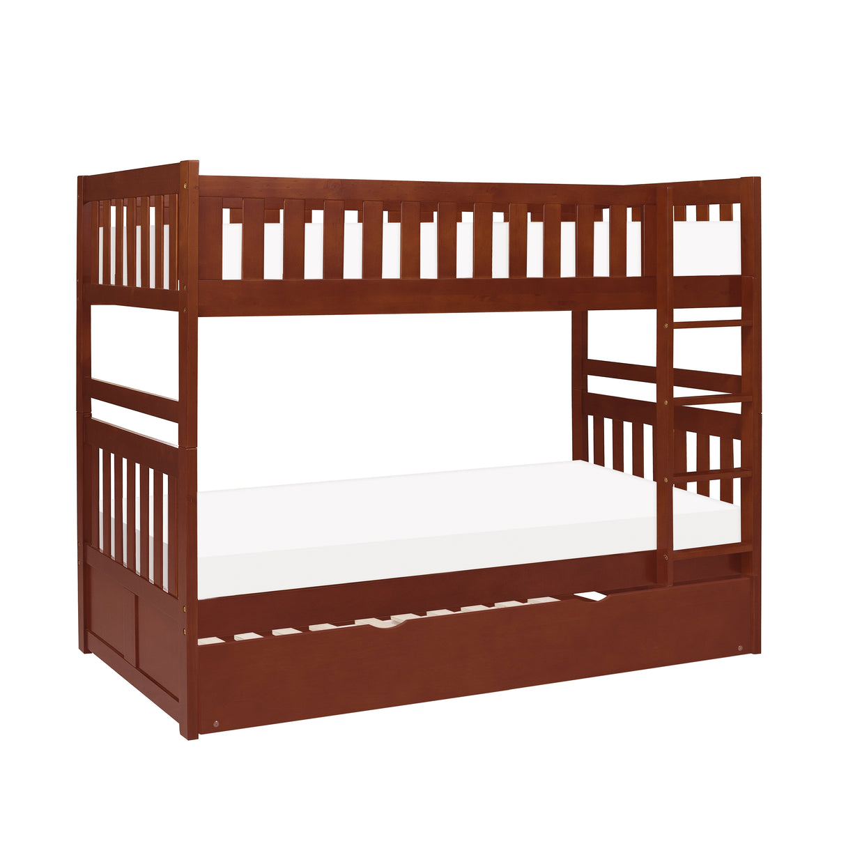 Rowe Dark Cherry Twin/Twin Bunk Bed from Homelegance - Luna Furniture
