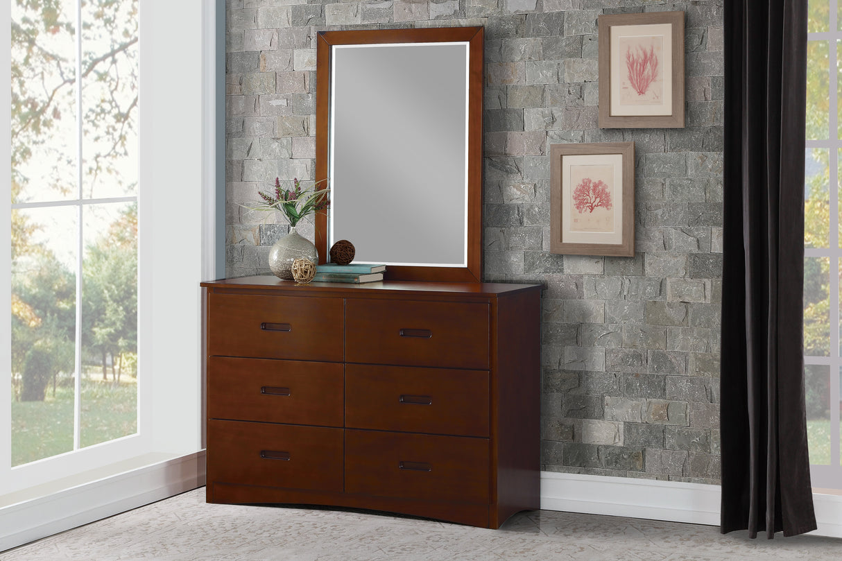 Rowe Dark Cherry Mirror, Wide from Homelegance - Luna Furniture