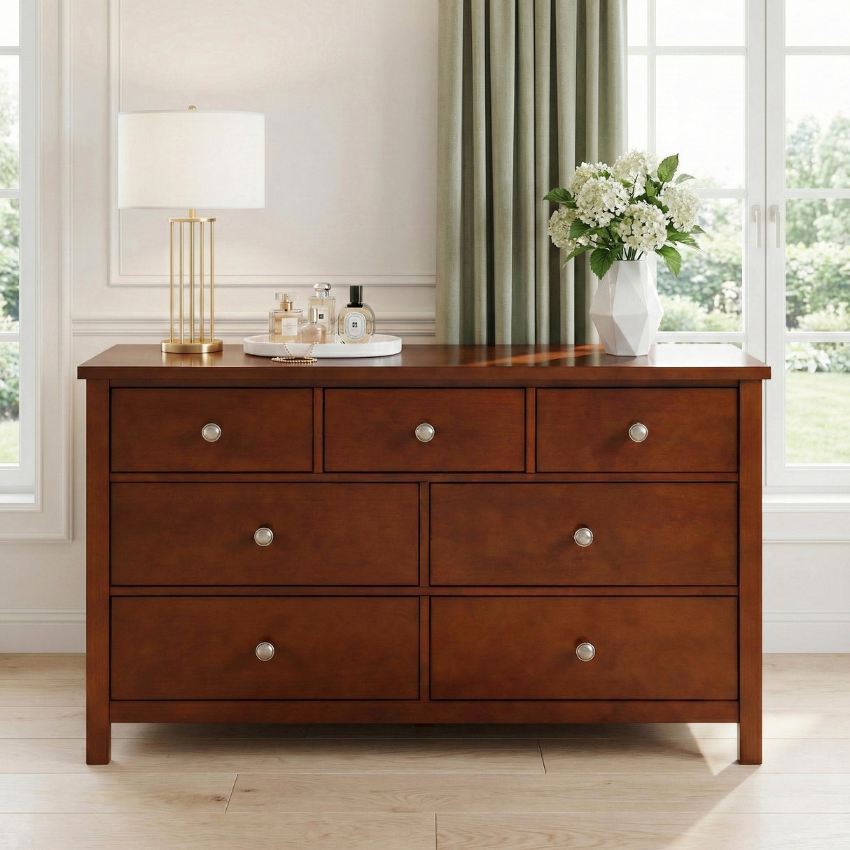 Rowe Dark Cherry Drawer Dresser from Homelegance - Luna Furniture