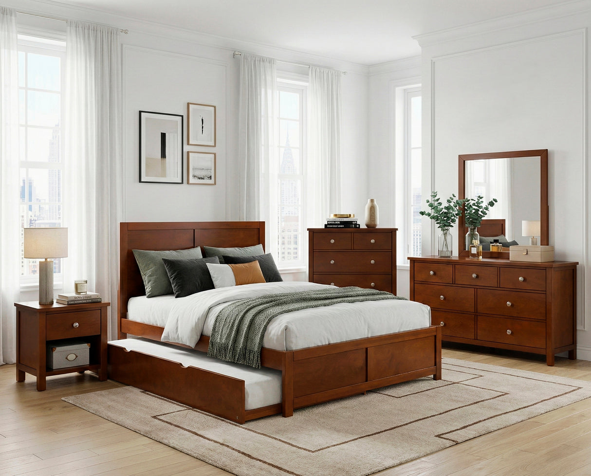 Rowe Dark Cherry Full Platform Bed from Homelegance - Luna Furniture