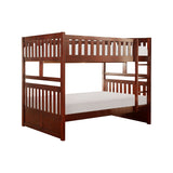 Rowe Dark Cherry Full/Full Bunk Bed with Twin Trundle from Homelegance - Luna Furniture