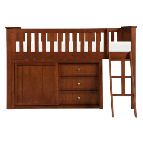 Rowe Dark Cherry Twin Captains Trundle Bed from Homelegance - Luna Furniture