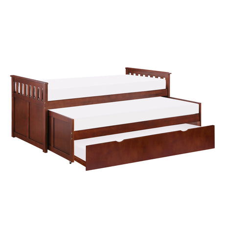 Rowe Dark Cherry Twin/Twin Bed from Homelegance - Luna Furniture