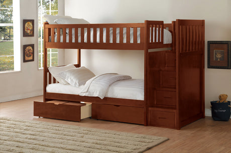 Rowe Dark Cherry Twin Platform Bed from Homelegance - Luna Furniture
