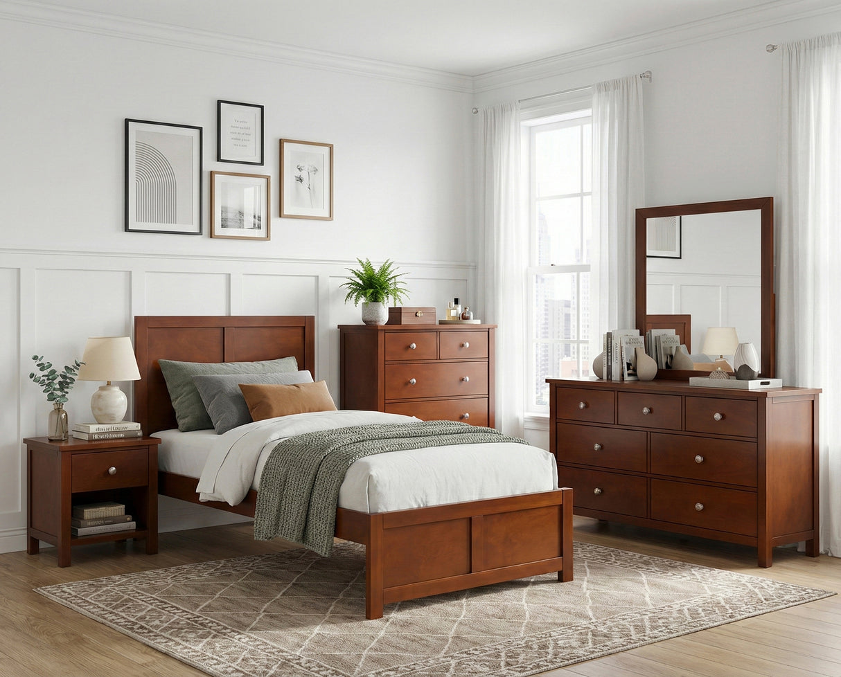 Rowe Dark Cherry Drawer Night Stand from Homelegance - Luna Furniture