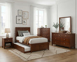 Rowe Dark Cherry Twin Platform Bed from Homelegance - Luna Furniture