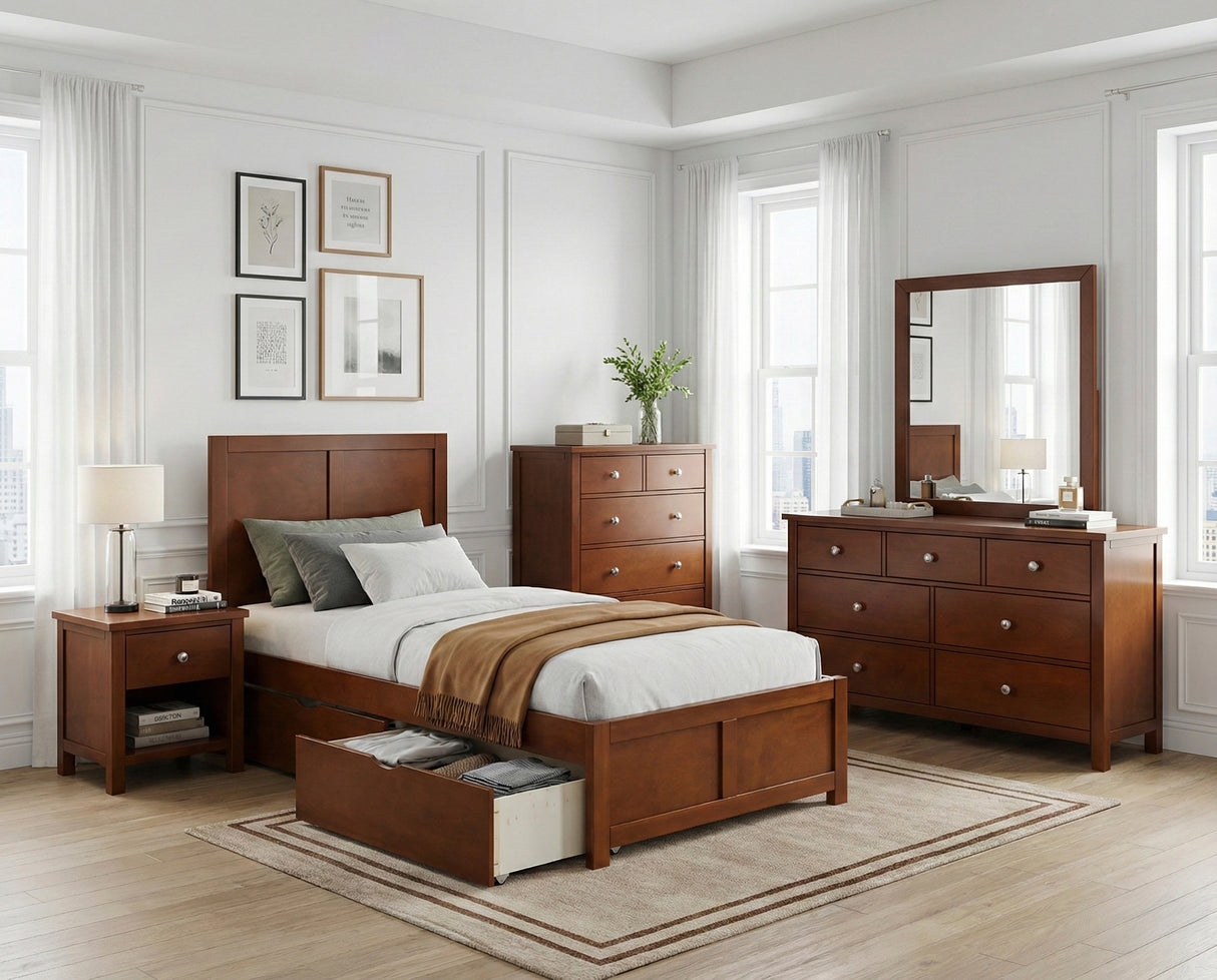 Rowe Dark Cherry Mirror (Mirror Only) from Homelegance - Luna Furniture