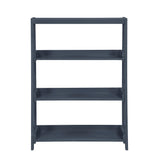 Sloane Navy Blue Bookcase, 3 Fixed Shelves from Homelegance - Luna Furniture