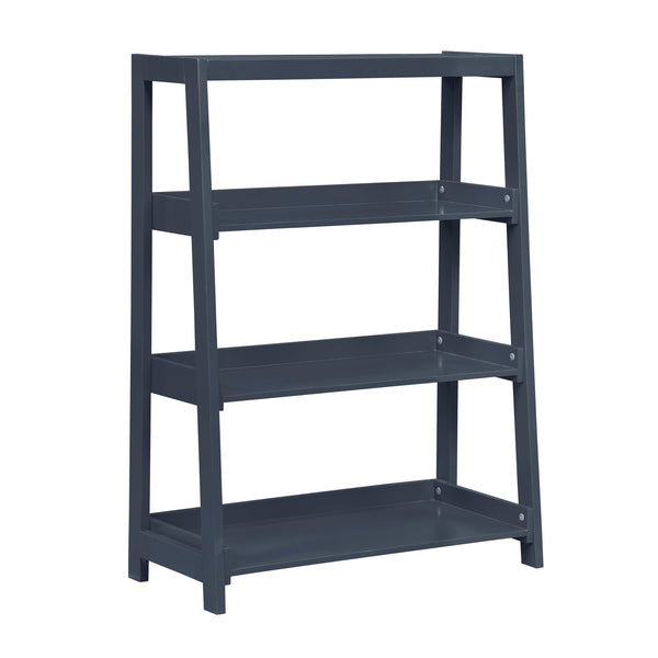 Sloane Navy Blue Bookcase, 3 Fixed Shelves