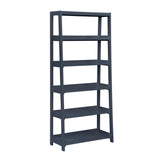 Sloane Navy Blue Bookcase, 5 Fixed Shelves from Homelegance - Luna Furniture