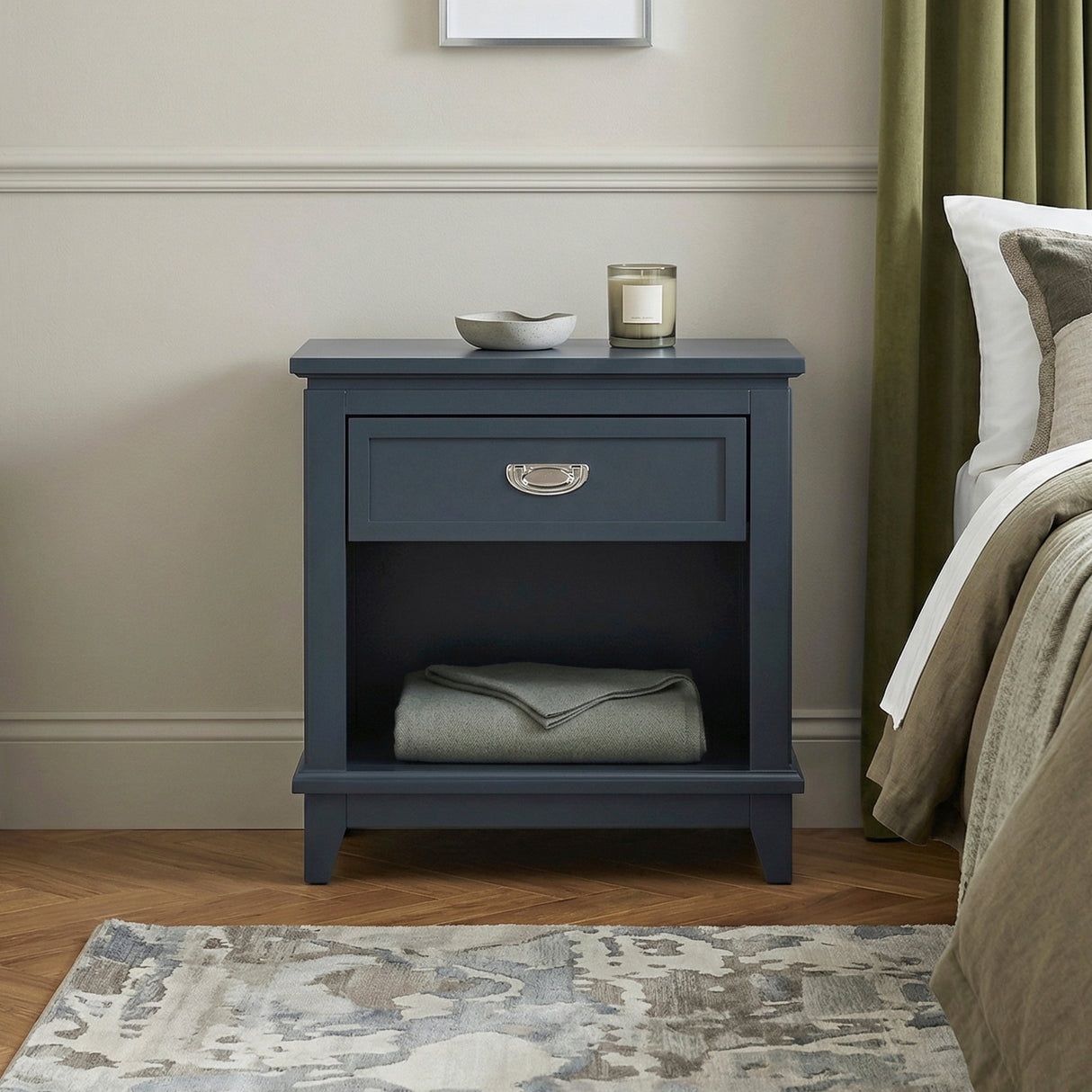Sloane Navy Blue Night Stand from Homelegance - Luna Furniture