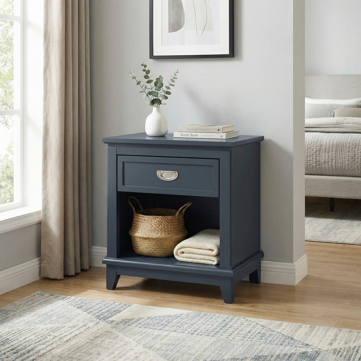 Sloane Navy Blue Night Stand from Homelegance - Luna Furniture