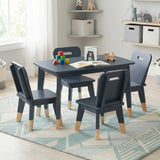 Sloane Navy Blue 5-Piece Pack Children Table and Chairs Set from Homelegance - Luna Furniture