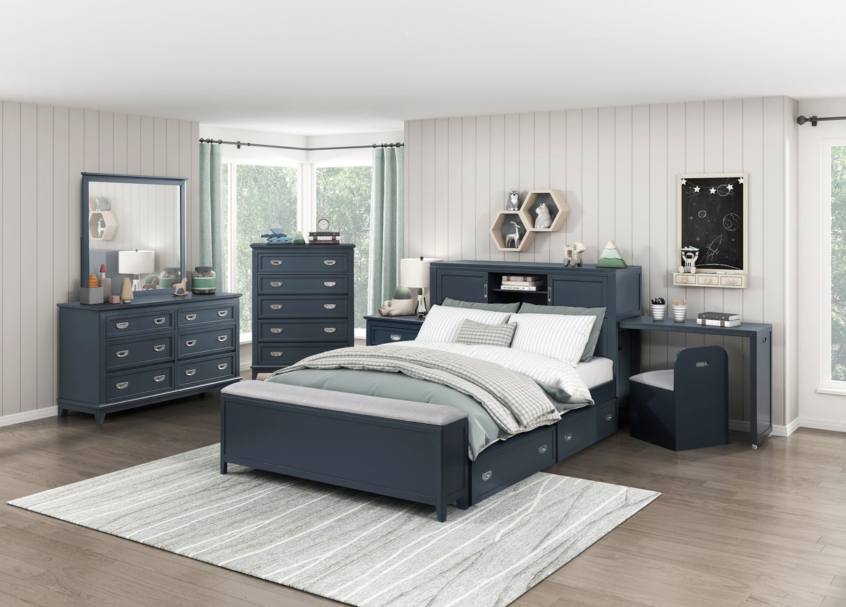 Sloane Navy Blue 5-Piece Pack Children Table and Chairs Set from Homelegance - Luna Furniture
