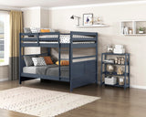 Sloane Navy Blue Bookcase, 3 Fixed Shelves from Homelegance - Luna Furniture