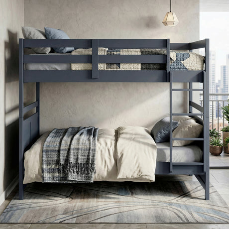 Sloane Navy Blue Full/Full Bunk Bed from Homelegance - Luna Furniture
