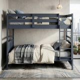 Sloane Navy Blue Twin/Full Loft Bunk Bed with Chest and Hidden Desk from Homelegance - Luna Furniture
