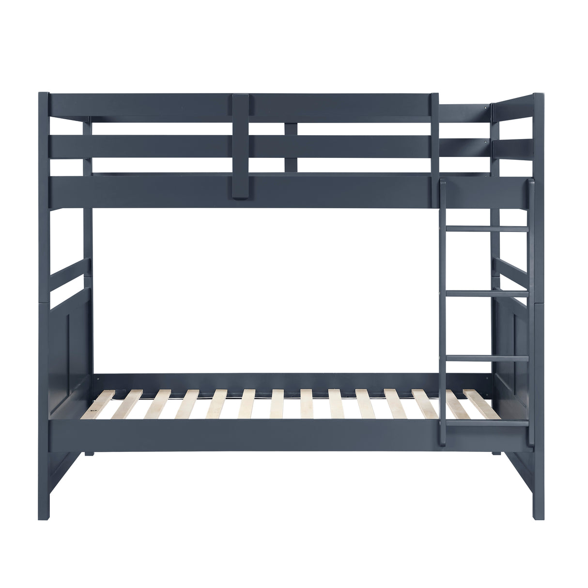Sloane Navy Blue Twin/Full Loft Bunk Bed with Chest and Hidden Desk from Homelegance - Luna Furniture