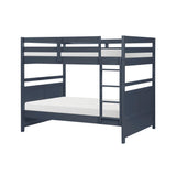Sloane Navy Blue Twin/Full Loft Bunk Bed with Chest and Hidden Desk from Homelegance - Luna Furniture