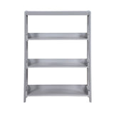 Sloane Gray Bookcase, 3 Fixed Shelves from Homelegance - Luna Furniture
