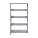 Sloane Gray Bookcase, 4 Fixed Shelves from Homelegance - Luna Furniture