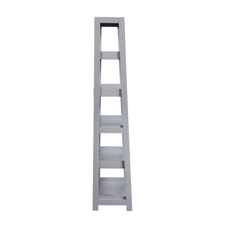 Sloane Gray Bookcase, 5 Fixed Shelves from Homelegance - Luna Furniture