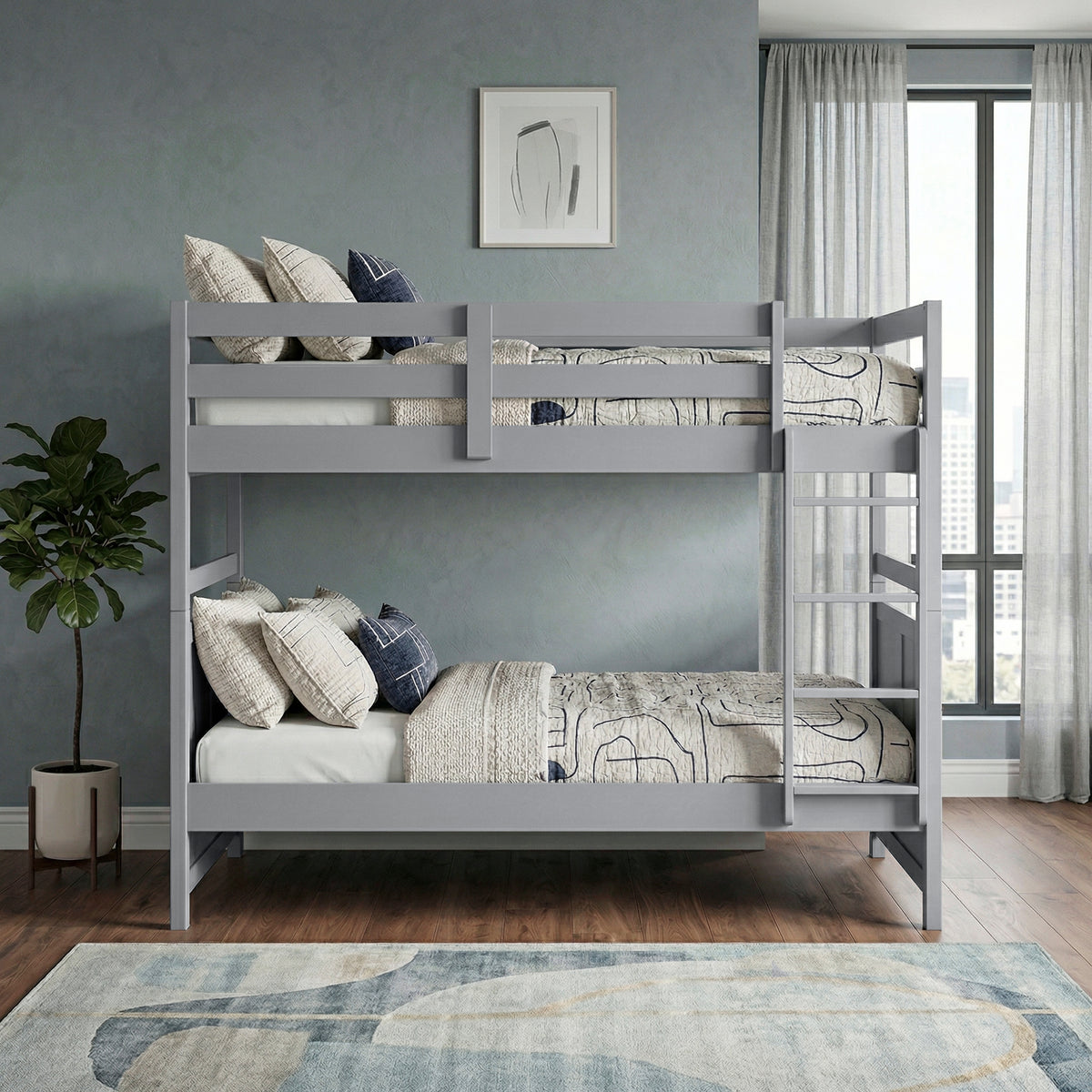 Sloane Gray Twin/Twin Bunk Bed