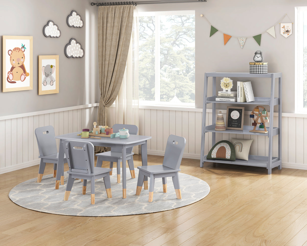 Sloane Gray 5-Piece Pack Children Table and Chairs Set from Homelegance - Luna Furniture