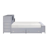 Sloane Gray Twin Bookcase Bed from Homelegance - Luna Furniture
