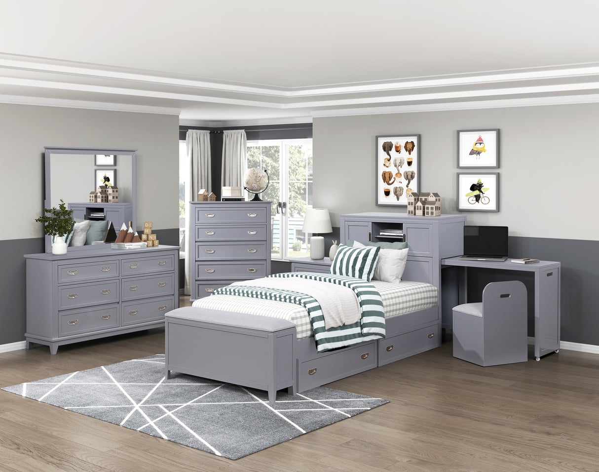 Sloane Gray 5-Piece Pack Children Table and Chairs Set from Homelegance - Luna Furniture