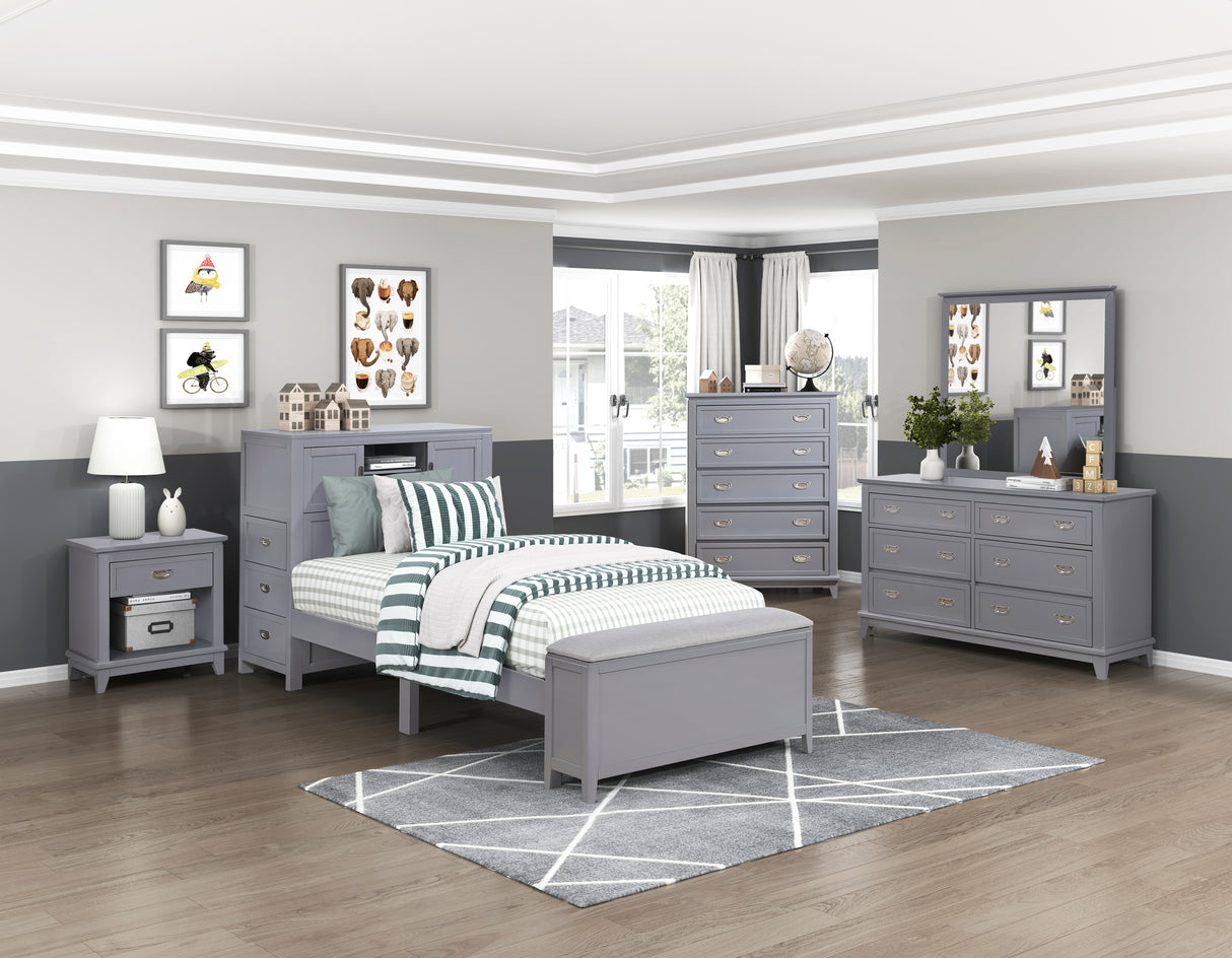 Sloane Gray 5-Piece Pack Children Table and Chairs Set from Homelegance - Luna Furniture