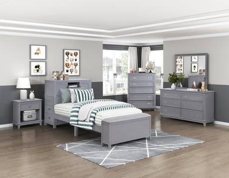 Sloane Gray 5-Piece Pack Children Table and Chairs Set from Homelegance - Luna Furniture
