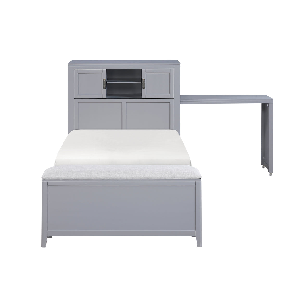Sloane Gray Twin Bookcase Bed from Homelegance - Luna Furniture