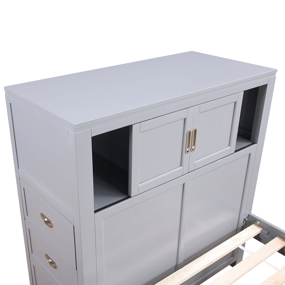 Sloane Gray Twin Bookcase Bed from Homelegance - Luna Furniture