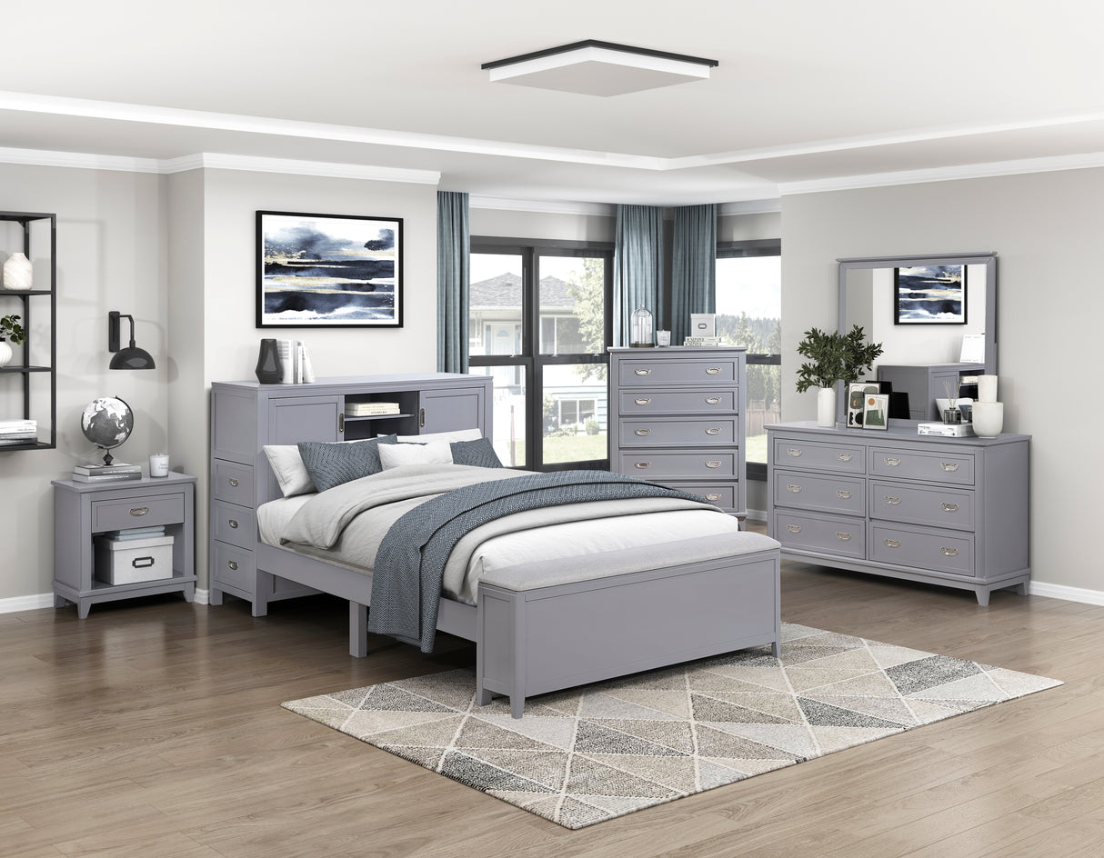 Sloane Gray Twin Canopy Platform Bed from Homelegance - Luna Furniture