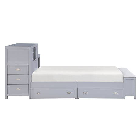 Sloane Gray Twin Canopy Platform Bed from Homelegance - Luna Furniture