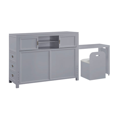 Sloane Gray Twin Canopy Platform Bed from Homelegance - Luna Furniture
