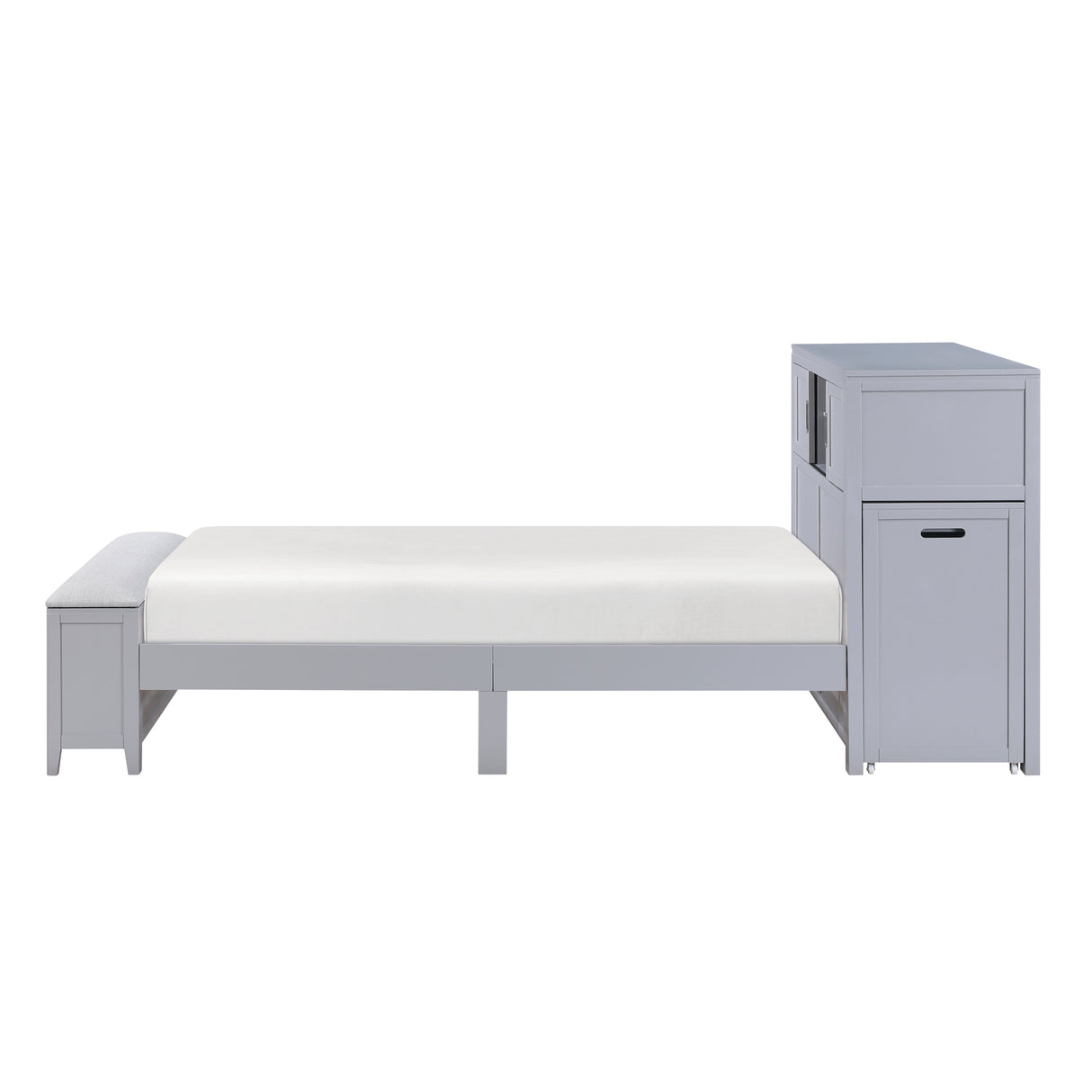 Sloane Gray Twin Bookcase Bed from Homelegance - Luna Furniture