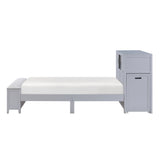 Sloane Gray Twin Bookcase Bed from Homelegance - Luna Furniture