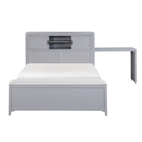 Sloane Gray Twin Canopy Platform Bed from Homelegance - Luna Furniture