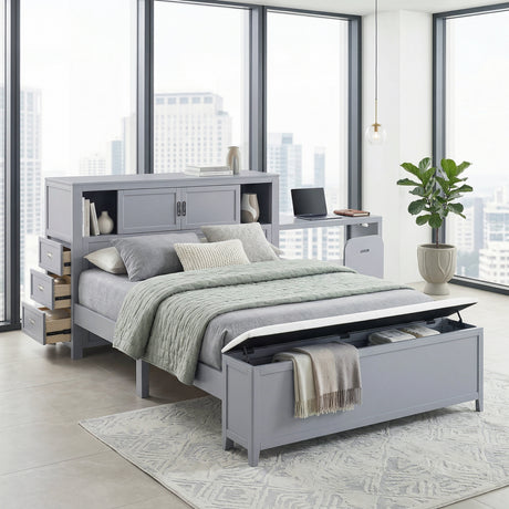 Sloane Gray Twin Canopy Platform Bed from Homelegance - Luna Furniture