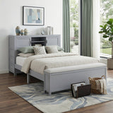Sloane Gray Twin Canopy Platform Bed from Homelegance - Luna Furniture