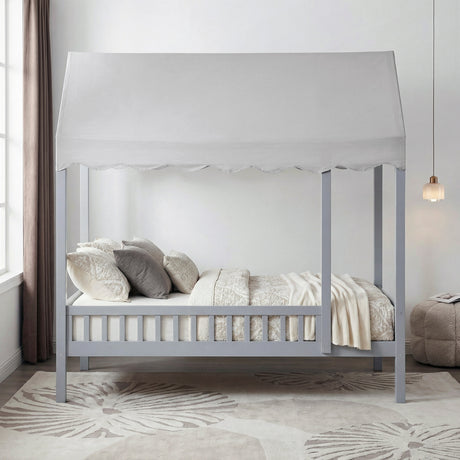 Sloane Gray Twin Canopy Platform Bed from Homelegance - Luna Furniture