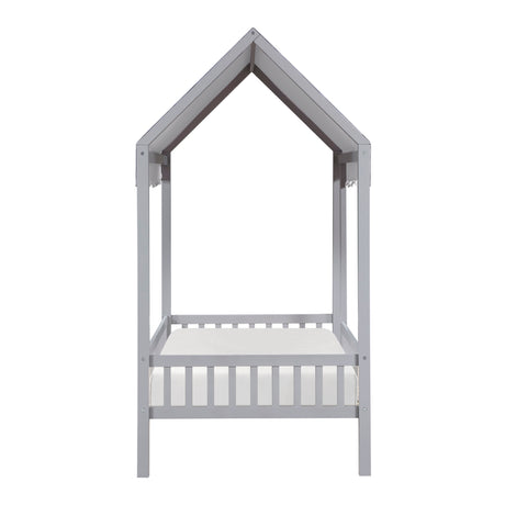 Sloane Gray Twin/Full Loft Bunk Bed with Chest and Hidden Desk from Homelegance - Luna Furniture