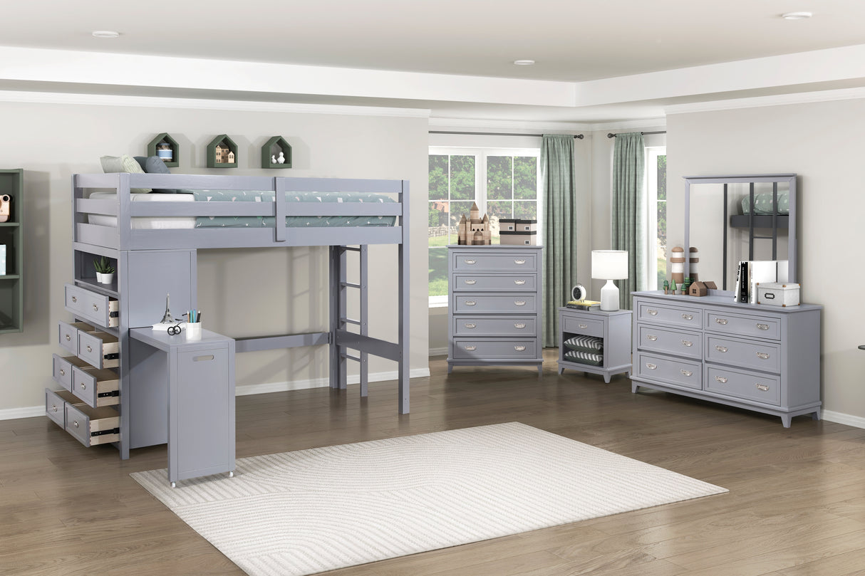 Sloane Gray 5-Piece Pack Children Table and Chairs Set from Homelegance - Luna Furniture