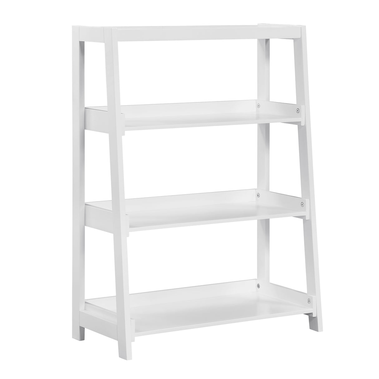 Sloane White Bookcase, 3 Fixed Shelves from Homelegance - Luna Furniture